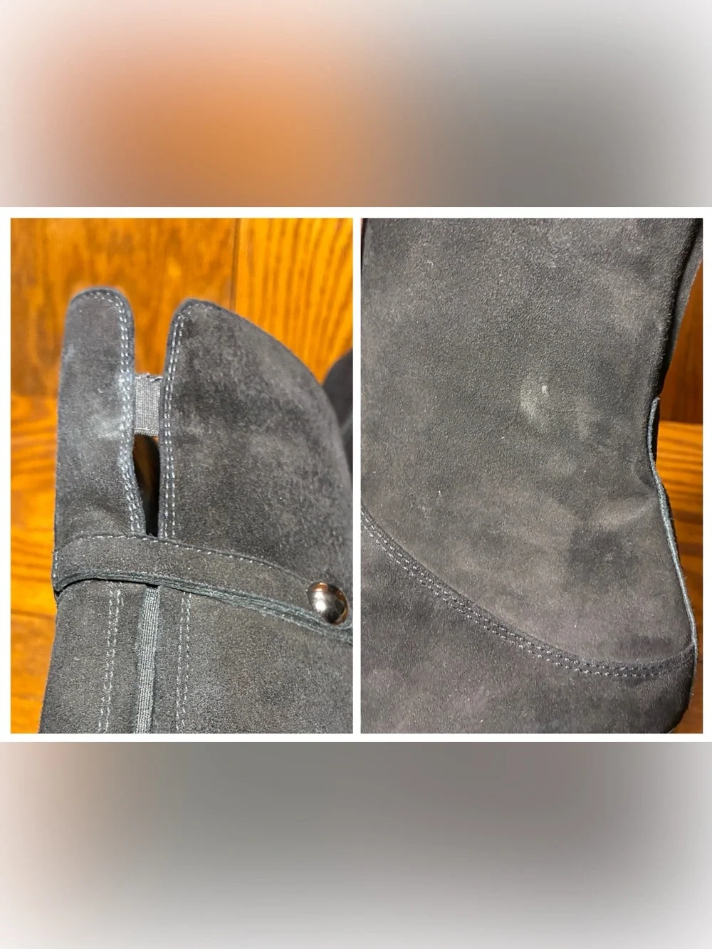 Nalini Italy Made Over-the-Knee Pointed Toe Black Suede Boots EU 38.5 US 8-8.5